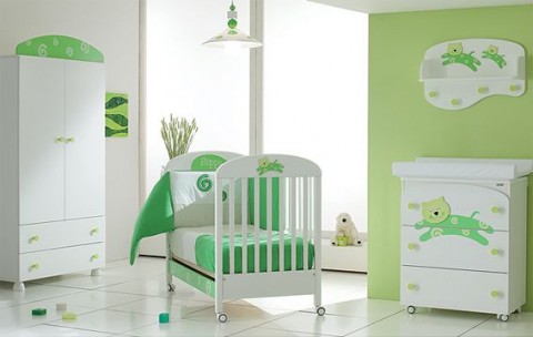 La cameretta dei bambini:le proposte più colorate e divertenti Cameretta bimbo verde