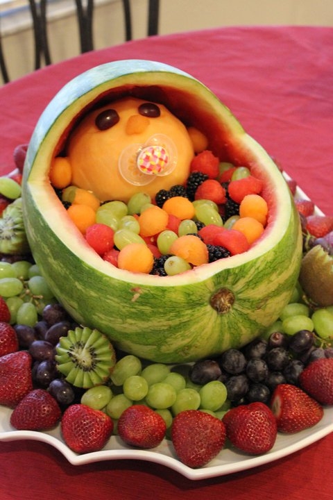 culla creativa frutta baby shower