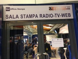 mamme blogger nell'ufficio stampa del festival di Sanremo