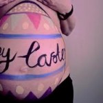 Belly painting in gravidanza: happy easter sul pancione
